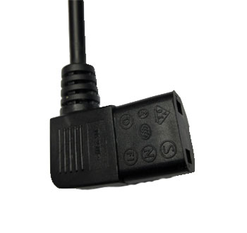 HSC-410 VDE Approved IEC C17 Right Angle Connector 